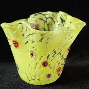 Vint/Mint Murano Handkerchief "Hand Blown" Smaller Glass Vase msrp $300-$800+